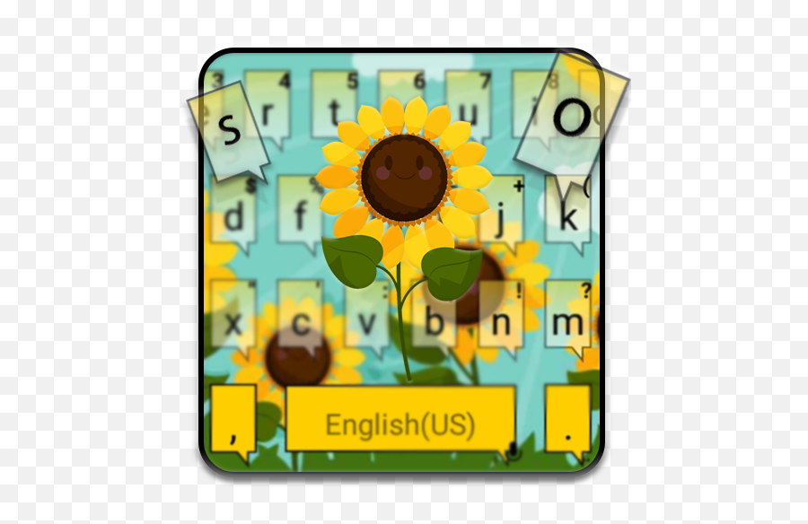Sunflower Field Keyboard Theme - Apps On Google Play Sunflower Emoji,Sunflower Emoji