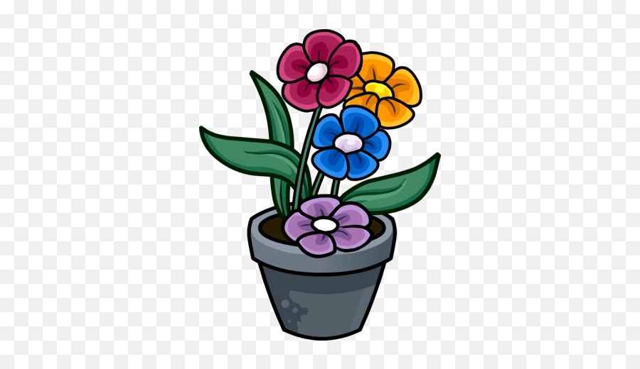 Flower Pot Club Penguin Wiki Fandom - Easy Flower Pot Drawing Emoji,Flower Emojis