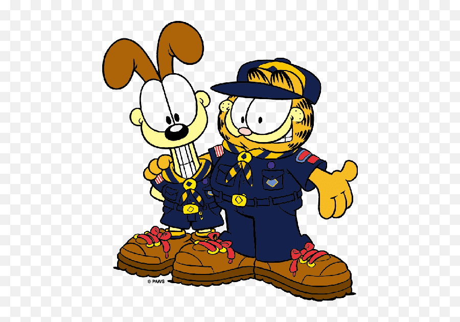 Pin - Garfield And Odie Scout Emoji,Boy Scout Emoji