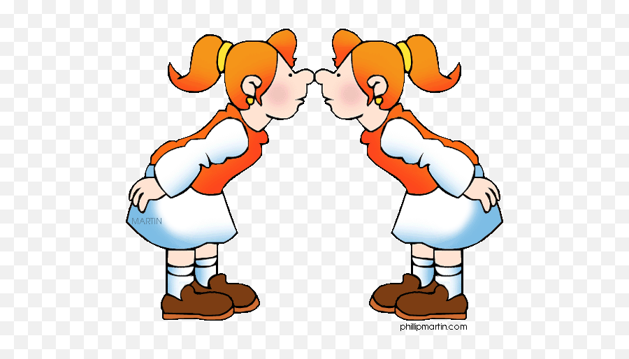 School Twin Day Clip Art - Identical Twin Alike Clipart Emoji,Twinning...