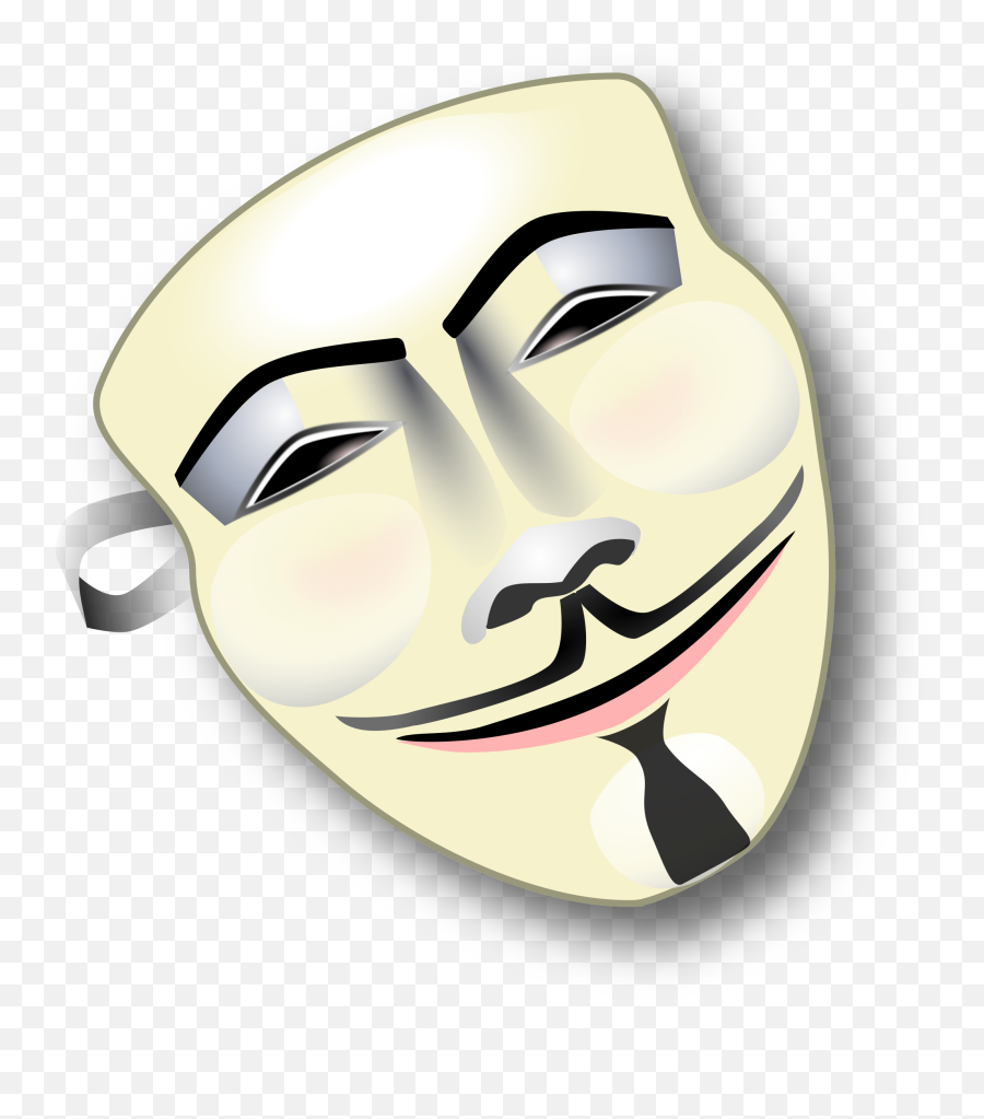 Mystery Clipart Anonymous Face Mystery - Mascara De La Casa De Papel Sorrindo Emoji,Guy Fawkes Emoji
