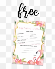 Pink Palm Leaves Flamingo Baby Shower Game Pack u2013 Letu0027s - Document Emoji