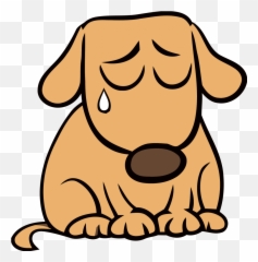 Sad Puppy Clipart Cartoon Illustration - Emoji