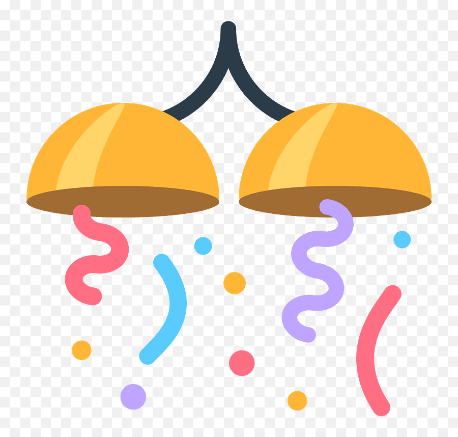 Confetti Ball Emoji Clipart - Confetti Party Emoji,Party Streamer Emoji