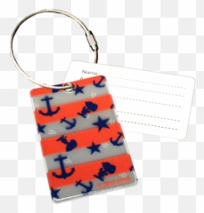 Reflective Luggage Tag - Snoopy and Anchor red Keychain Emoji