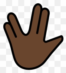 Star Trek Emoji Meaning - Vulcan Salute,Live Long And Prosper Emoji