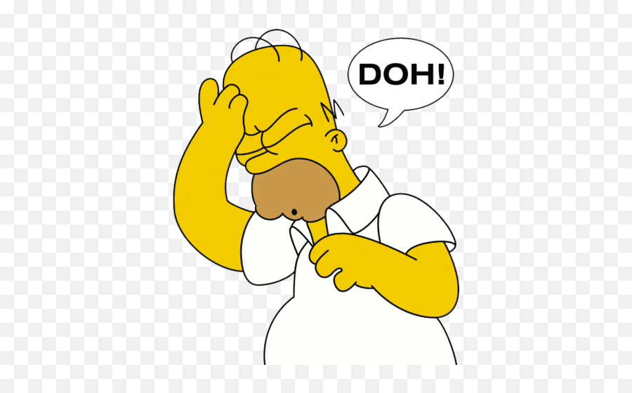 Homer Simpson Doh - Homer Simpson Doh Emoji,Doh Emoji