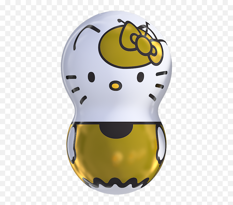 Hello Kitty Gold - Dot Emoji,Kitty Emoticon