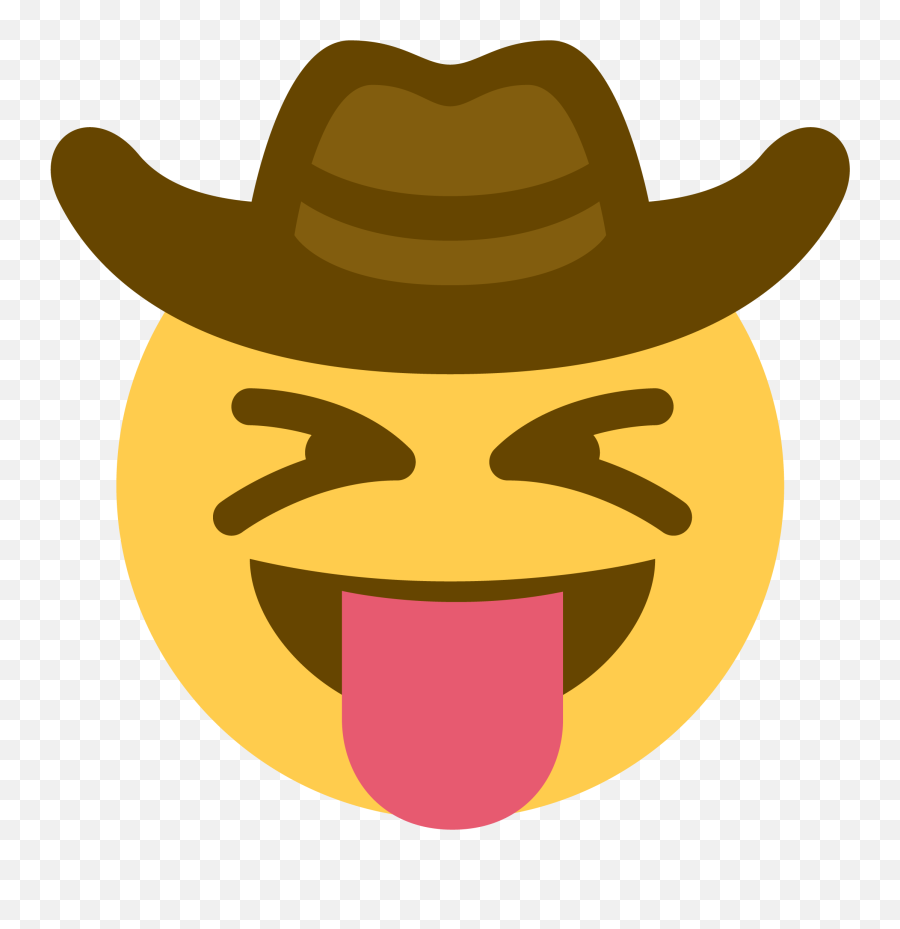 Discord Emoji - Cowboy Emoji Discord,Eyes Closed Tongue Out Emoji