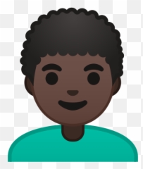 Dark Skin Tone Curly Hair - Persona Emoji