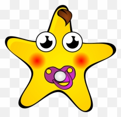 Star Faces Funny Moon Soother - Star Baby Emoji,Shocked Emoji