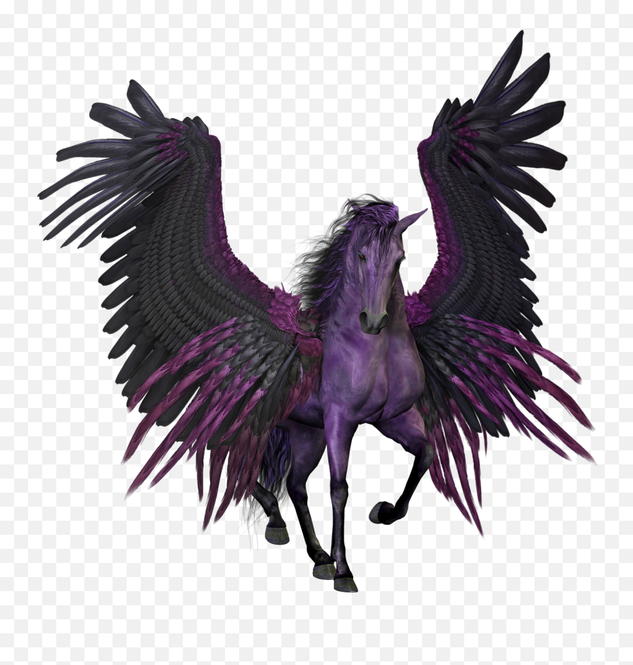 Pegasus Flying Winged Horse Pony - Flying Horse Hd Sketch Emoji,Money Wings Emoji