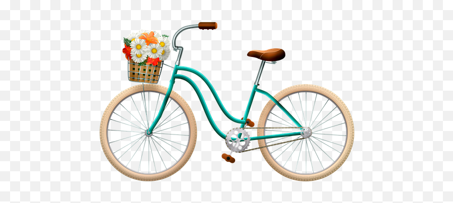 Free Lifestyle Yoga Illustrations - Bicycle With Flower Basket Png Emoji,Bike Muscle Emoji