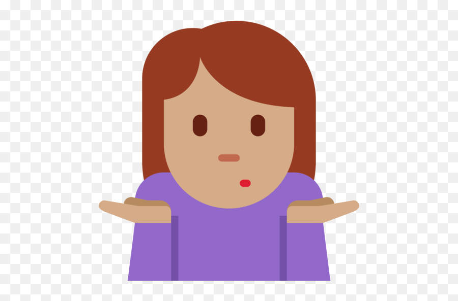 Medium Skin Tone Emoji - Shrug Shoulder Emoji Png,Girl Shrugging Emoji