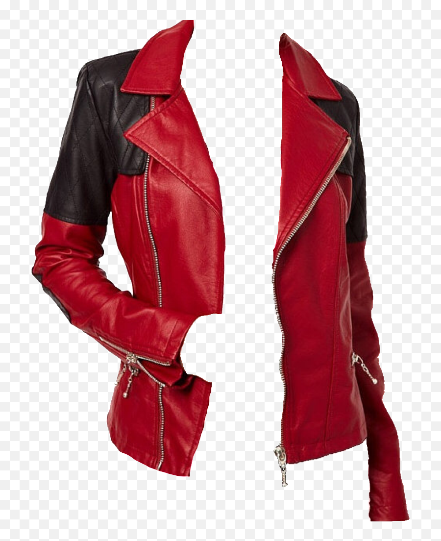Jacket Leather Clothes Niche - Red And Black Leather Jacket Emoji,Leather Jacket Emoji