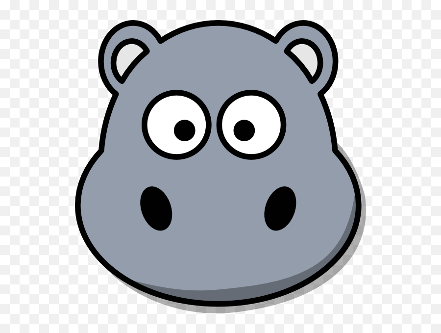 Hippo Face Clipart - Hippo Face Clipart Emoji,Hippo Emoticon