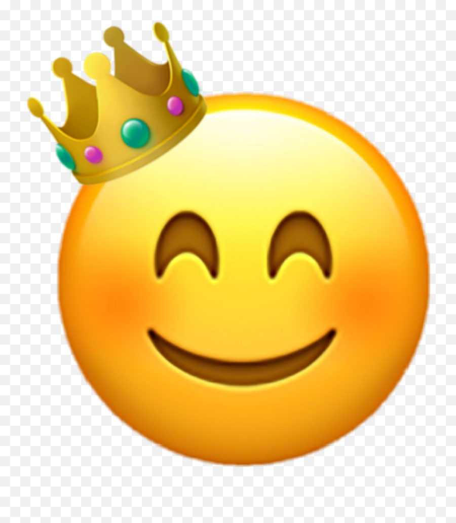 Emoji Iphone Crown Smile King Queen - Apple Smiley Emoji Png,King And Queen Crown Emoji