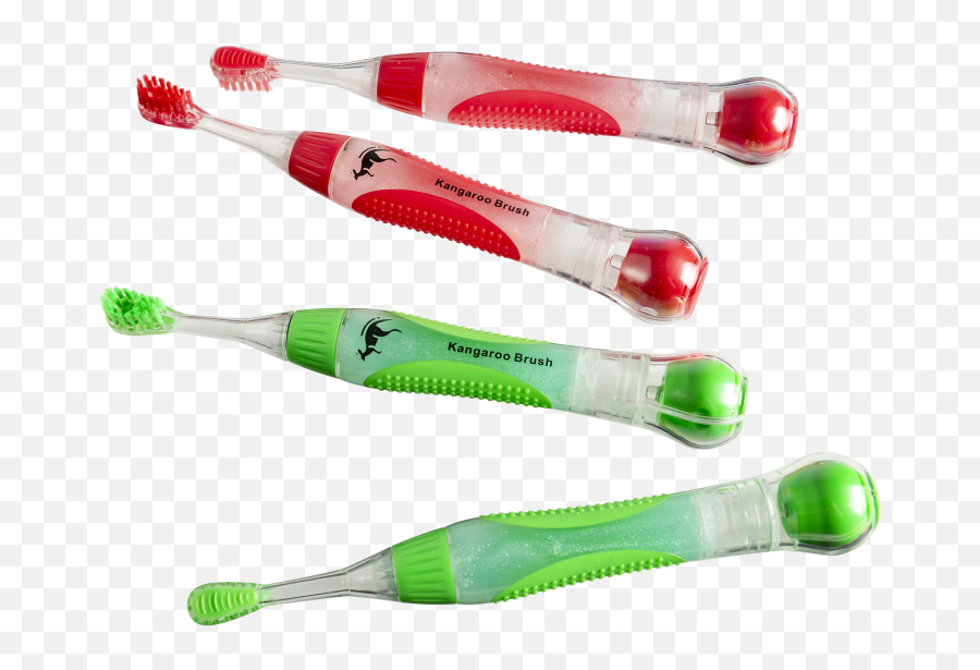 2 - Pack Kangaroo Training Toothbrushes Brush Emoji,Kangaroo Emoji
