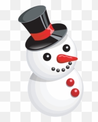 Snowman with Blue Hat Clipart​