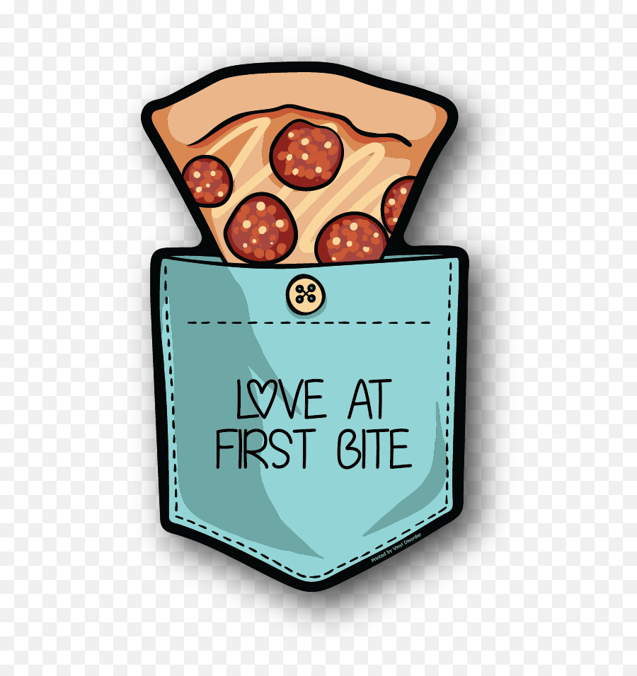 Pizza Love At First Bite Sticker - Illustration Emoji,Maple Syrup Emoji