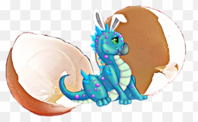 Egg Hatch Babydragon Bunnyearsremix - Cartoon Emoji
