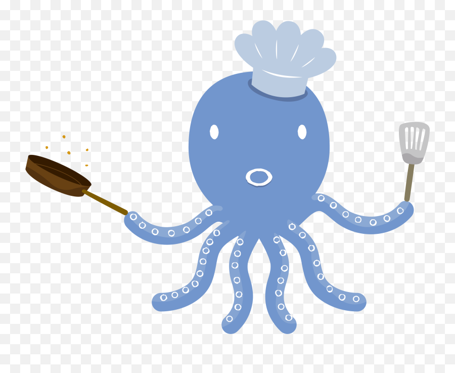 Download An Octopus Shef - Animal Cooking Cartoon Emoji,Octopus Emoji Android