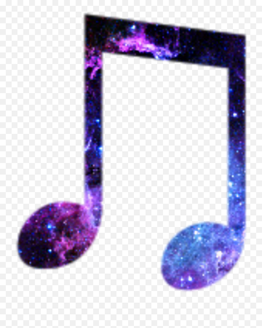 Galaxy Music Musicalnote Note Sticker By Your Hoe - Dot Emoji,Musical Note Emoji