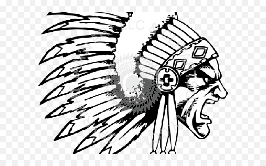 Headdress Clipart Chief State - Drawing Of Native American South Point Red Raiders Emoji,Native American Emoji