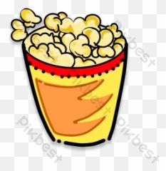 Watercolor Painted Popcorn Circus - Happy Emoji