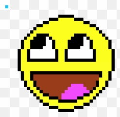 Happy Face Emoji - Cartoon Pixel Art Easy