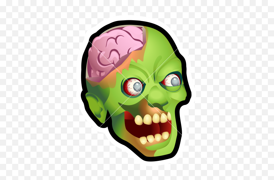 Horror Zombie Monster - Skull Emoji,Horror Face Emoji