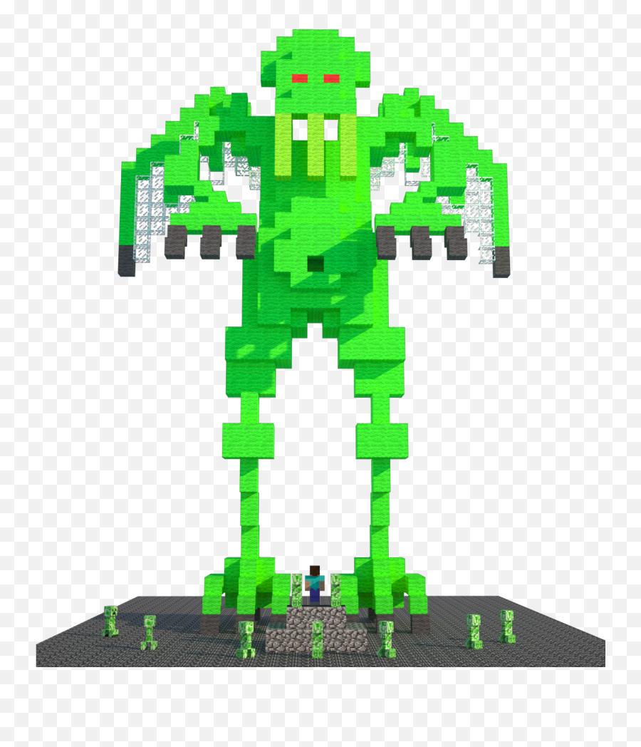 Painstakingly Built Virtual Statues - Minecraft Lovecraft Emoji,Cthulhu Emoticon