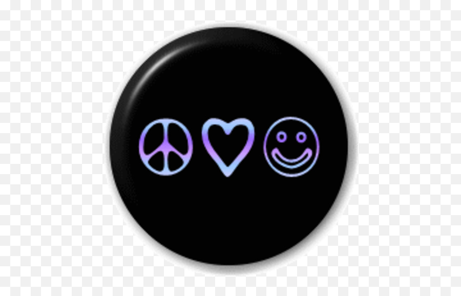 Lapel Pin Button Badge Novelty Peace - Heart Emoji,Hippy Emoticon