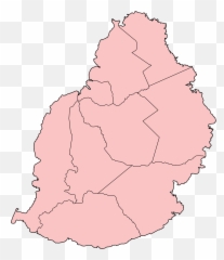 Mauritius Map With District Emoji,Blank Emoji