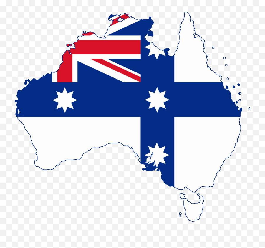 Flag Map Of Australia - Australian Flag Without Union Jack Emoji,Australian Flag Emoji