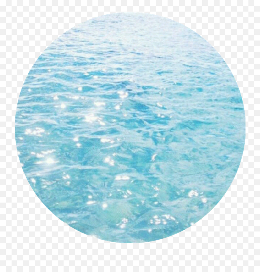 Sticker Aesthetic Blue Water Wave Waves Circle Pastel - Aesthetic Pastel Blue Background Emoji,Blue Wave Emoji