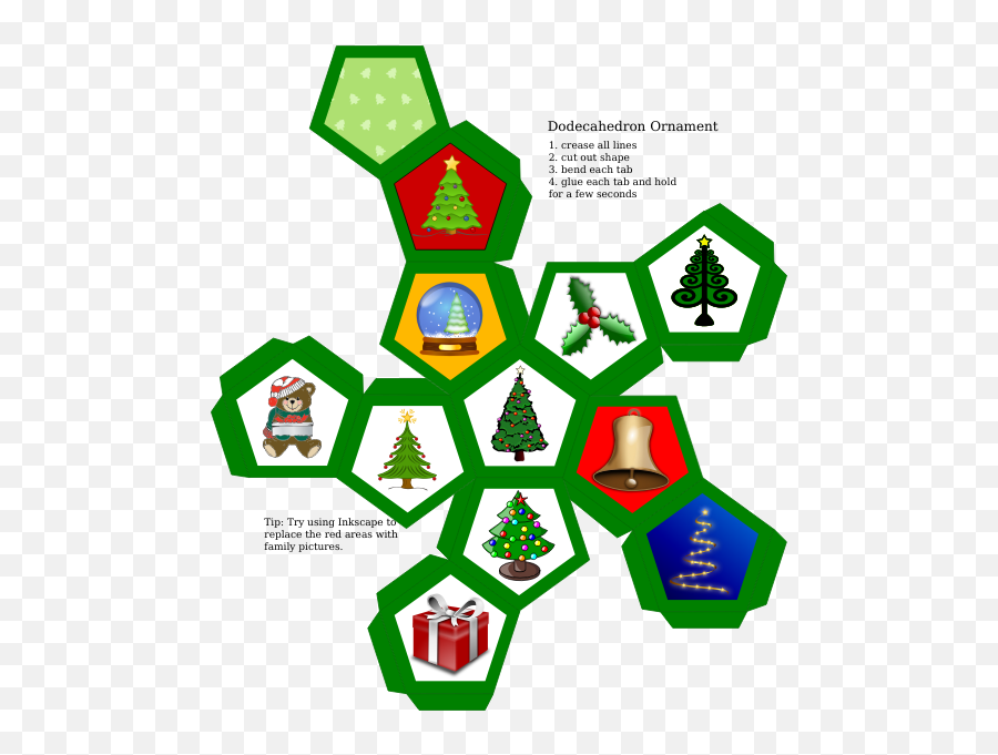 Christmas Ball - Christmas Ornament Dodecahedron Printable Emoji,Emoji Christmas Ornaments