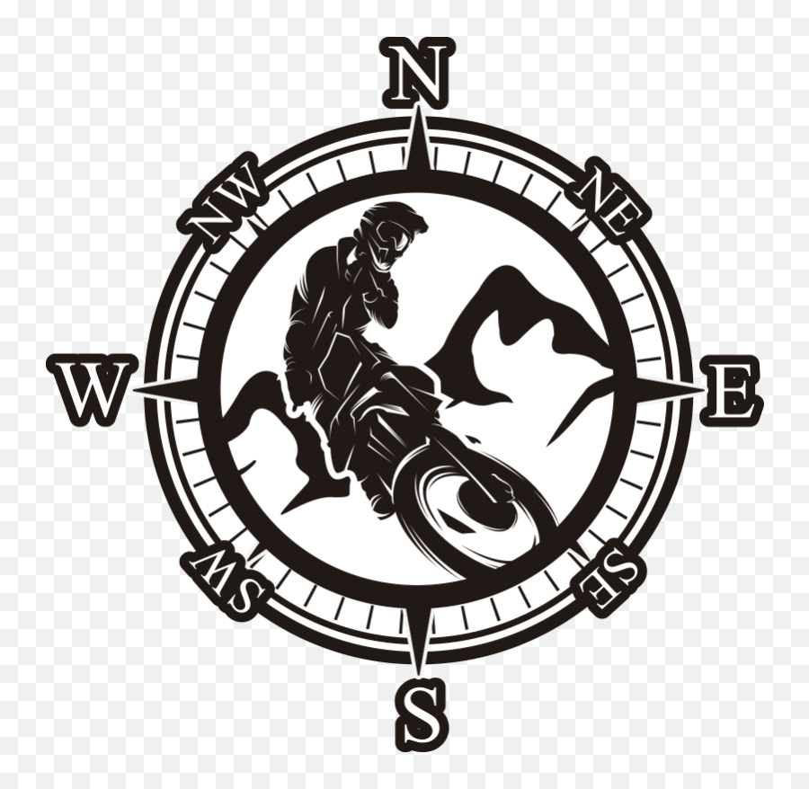 Bike Rider Compass Motorcycle Stickers - Nuwara Eliya Race Bike Emoji,Compass Emoji