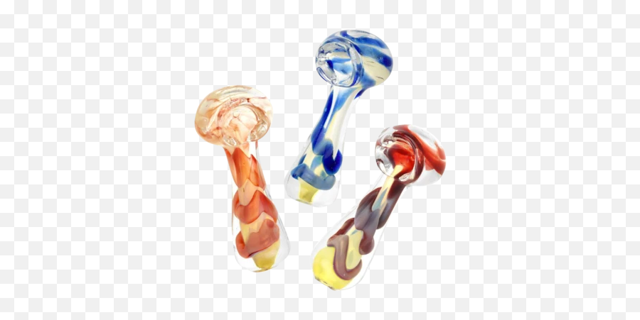 Fumed Jumbo Swirl Spoon Pipe - Baby Toys Emoji,Fuming Emoji