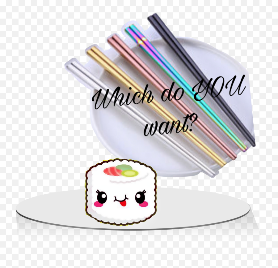 Chopsticksplatecoolsushicute - Bánh Emoji,Chopsticks Emoji