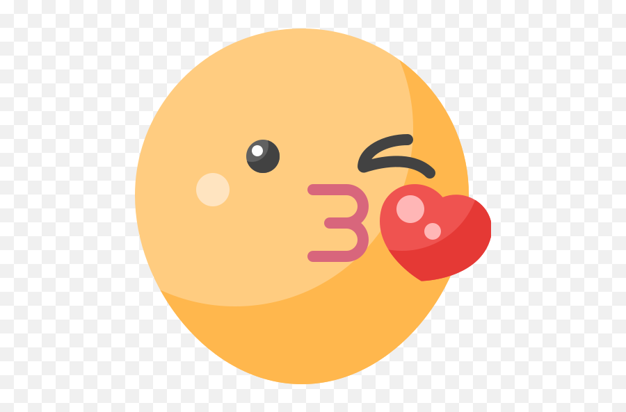 Blow Kiss - Circle Emoji,Kiss Text Emoticon