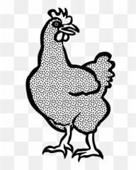 Coloring Book Image Of A Hen - Kind Of Chicken Clipart Black And White Emoji,Rooster Emoji