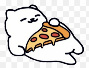 Pizza Bear Cute Nap Sleepy Happy Relax - Neko Atsume Cats Png Emoji