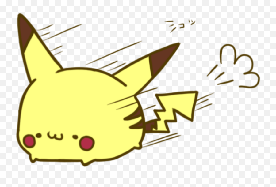 Pikachu Pokemon Chibi Kawaii Sticker Stickers Emoji Cut - Portable Network Graphics,Pikachu Emoji