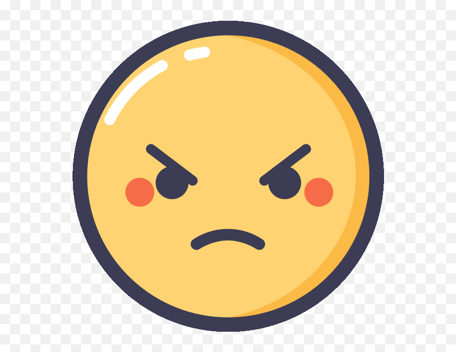 Angry Yellow Emoji - Circle,Yellow Emoji