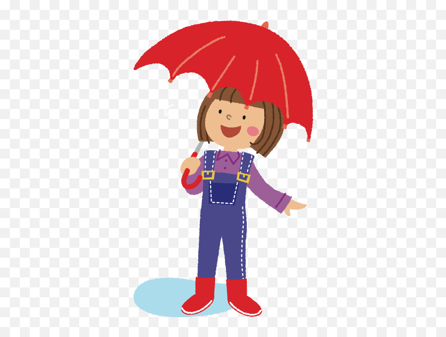 Child With Red Umbrella - Girl With An Umbrella Cartoon Emoji,10 Umbrella Rain Emoji