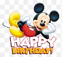 Happy Birthday Mickey Mouse Transparent - Emoji