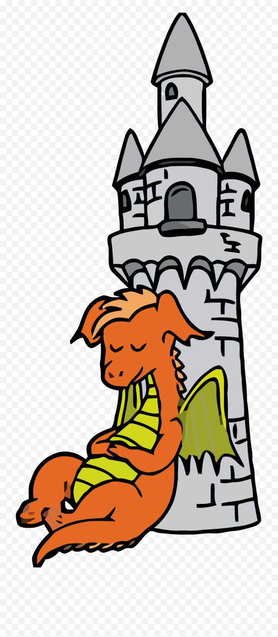 The Dragon Tower Free Clipart Png - Tower Clipart Png Emoji,Dragon Text Emoticon