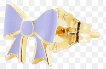 Purple Enamel Bow Stud Earring - Body Jewelry Emoji