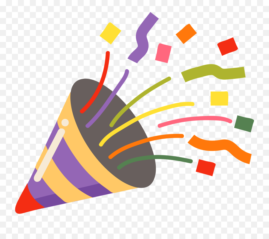 Confetti Clipart - Vertical Emoji,Party Popper Emoji
